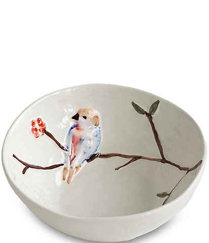 Beatriz Ball Ceramic Bird on Branch Small Bowls, Set of 2