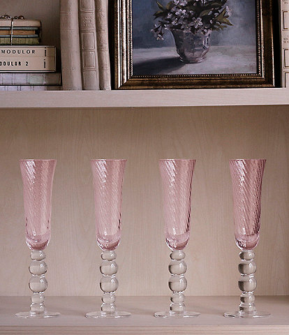 Beatriz Ball French Swirl Flute Glass, Set of 4