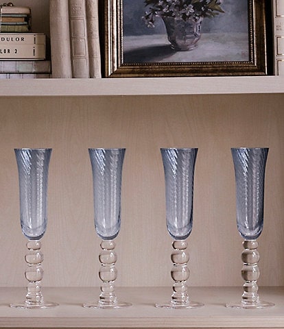 Beatriz Ball French Swirl Flute Glass, Set of 4