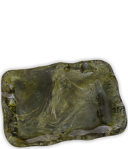 Beatriz Ball Resin Malachite Extra Large Rectangular Tray