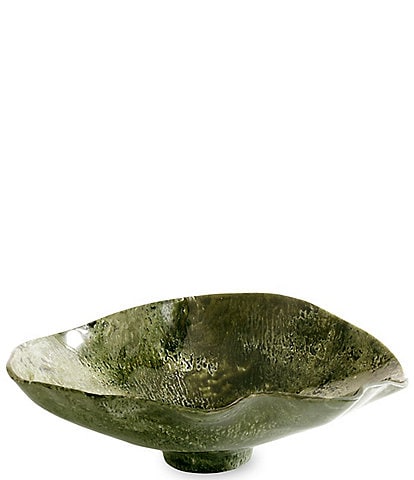 Beatriz Ball Resin Malachite Large Oval Bowl