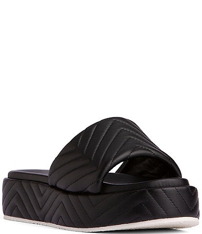 BEAUTIISOLES Deedee Leather Platform Slides