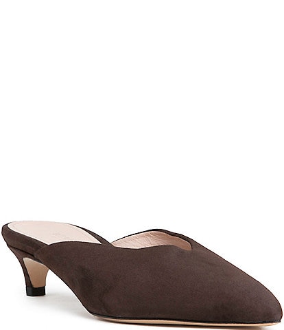 Beautiisoles Gal Suede Kitten Heel Mules