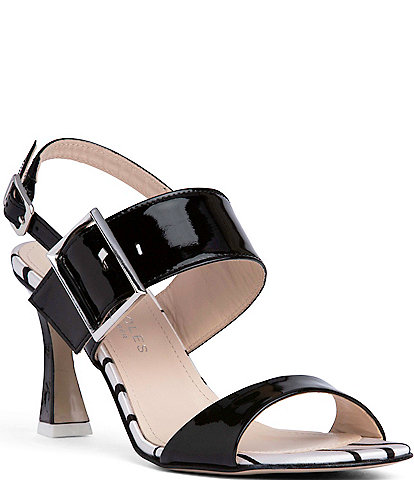 BEAUTIISOLES Marilyn Patent Leather Buckled Dress Sandals