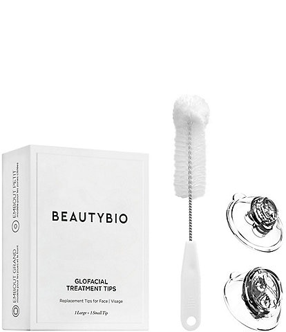 BeautyBio GLOfacial Antimicrobial Treatment Tips + Cleaning Brush Replacement Accessories