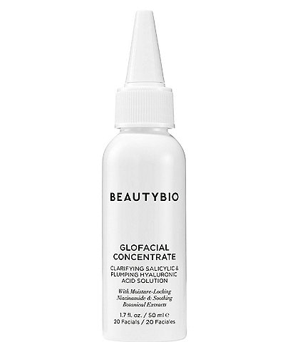 BeautyBio GLOfacial Concentrate Clarifying Salicylic & Plumping Hyaluronic Acid Solution