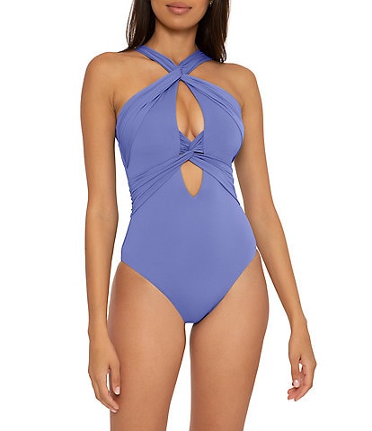 Becca by Rebecca Virtue BERRY Color Convertible One-Piece Swimsuit, US  Small 