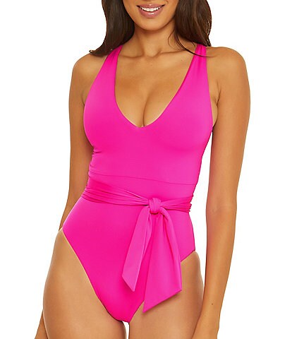 Becca by Rebecca Virtue Color Code Kali Belted One Piece Swimsuit