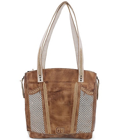 Bed Stu Amelie Tanned Perforated Leather Tote Bag