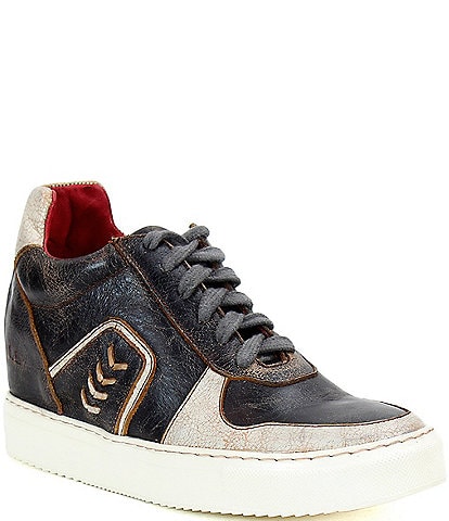 Bed Stu Andromeda Leather Lace Up Wedge Sneakers
