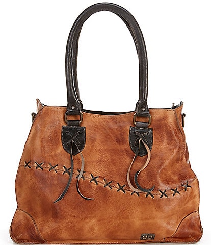 Bed Stu Bruna Stitch Tanned Leather Satchel Bag