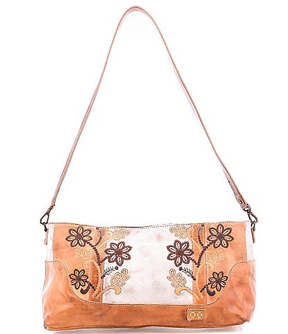 Bed Stu Hyperbolic Embroidered Floral Shoulder Bag