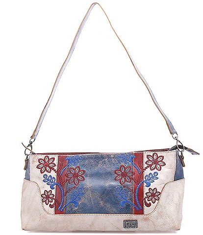 Bed Stu Hyperbolic Floral Embroidered Shoulder Bag