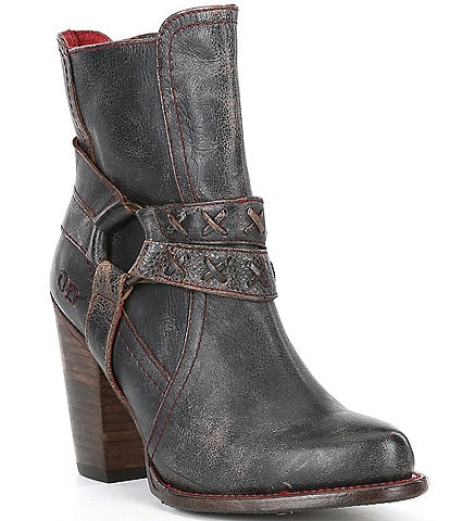 Bed Stu Marjorie Harness Distressed Leather Booties