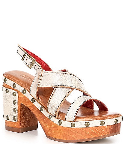 Bed Stu Mediation Leather Butterfly Detail Banded Sandals