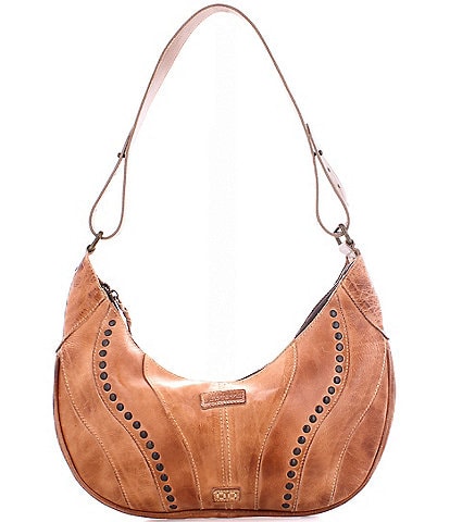 Bed Stu Megara Saddle Leather Studded Shoulder Bag