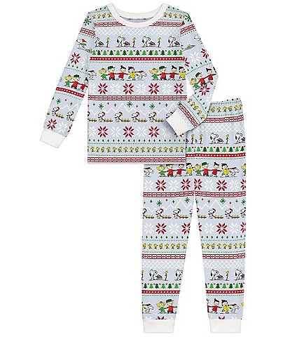 BedHead Kids Long Sleeve Peanuts Winter Parade Pajama Top & Pajama Pants Set