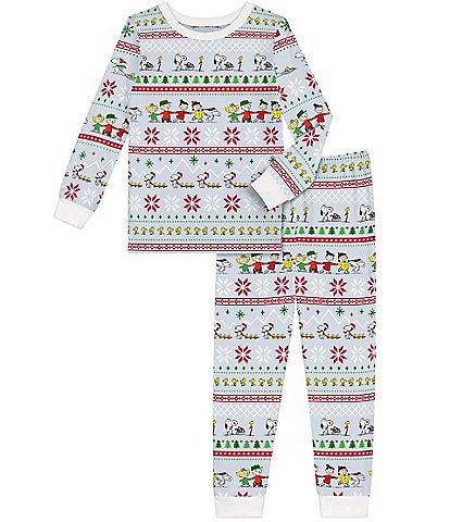 BedHead Kids Long Sleeve Peanuts Winter Parade Pajama Top & Pajama Pants Set