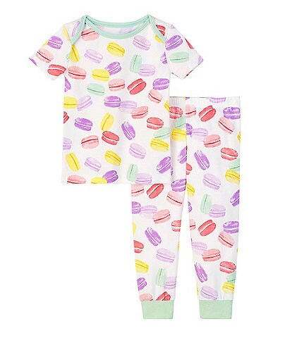 BedHead Pajamas Baby 3-18 Months Family Matching Delice De Macaron Short Sleeve Jersey Pajama 2-Piece Set