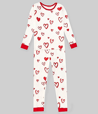 BedHead Pajamas Little/Big Girls 2T-12 Family Matching All My Love Heart Print Two-Piece Pajama Set