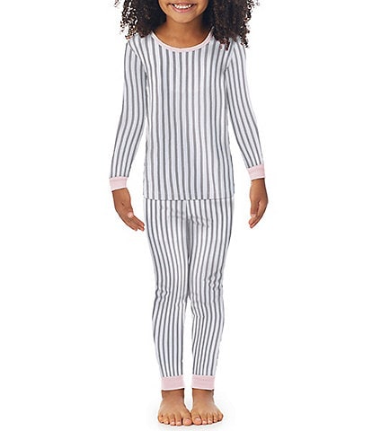 Bedhead Pajamas Little/Big Girls 2T-12 Family Matching Vertical Stripe Long Sleeve Top & Fitted Pant 2-Piece Pajamas Set