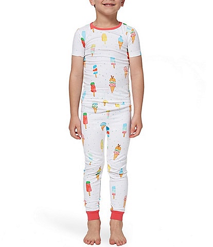 BedHead Pajamas Little/Big Kids 2T-12 Keep Cool Ice Cream Cone Printed Long Sleeve Top & Fitted Pant 2-Piece Pajama Set