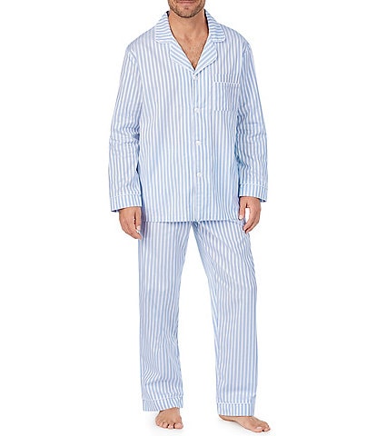 BedHead Pajamas Long Sleeve 3D Stripe Classic Woven Sateen 2-Piece Pajama Set