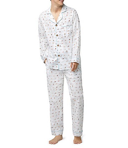 BedHead Pajamas Long Sleeve Classic Surfs Up Printed 2-Piece Pajama Set