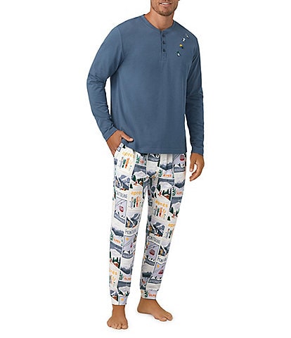 Buffalo Bills Youth Logo Allover Print Long Sleeve T-Shirt & Pants Holiday  Pajamas Sleep Set - Royal