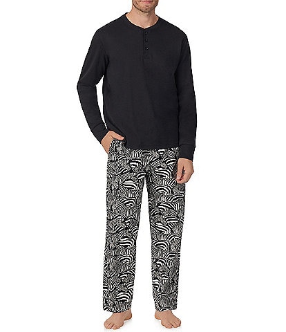 BedHead Pajamas Long Sleeve Pullover & Zebra Safari Print Jogger 2-Piece Pajama Set