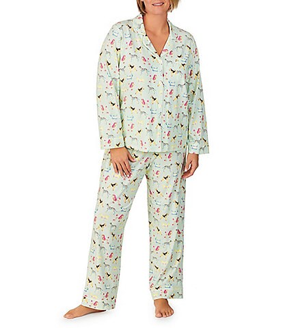 BedHead Pajamas Plus Size Dog Show Family Matching Stretch Jersey Knit Long Sleeve Pajama Set