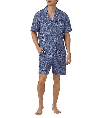 BedHead Pajamas Short Sleeve Sprout Poplin 2-Piece Pajama Set