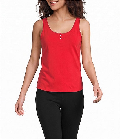 Bedhead Sleeveless Henley Knit Tank Top
