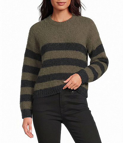 Bella Dahl Drop Shoulder Striped Long Sleeve Sweater