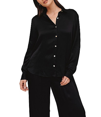 Bella Dahl Long Sleeve Clean Satin Button Down
