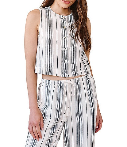 Bella Dahl Sleeveless Button Front Coordinating Top