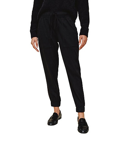 Bella Dahl Woven Drawstring Front Cropped Jogger Pants