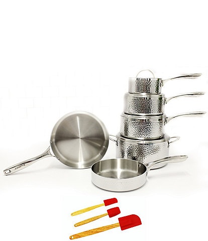 BergHOFF Hammered 13-Piece Stainless Steel Cookware Set