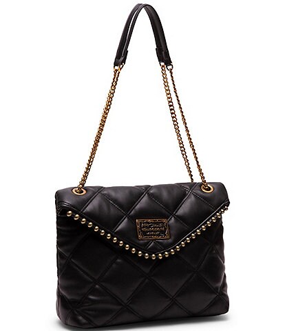 Guess Mildred Bowler Quilted Satchel Handbag - Black