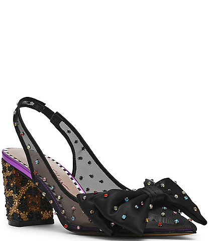 Betsey Johnson Dafney Mesh Slingback Pumps