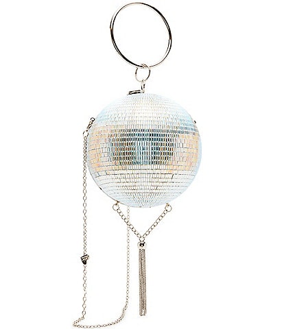 Betsey Johnson Dancing Queen Iridescent Rhinestone Disco Ball Crossbody Bag