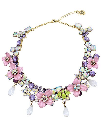 Betsey Johnson Flower Cluster Collar Necklace
