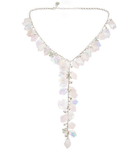 Betsey Johnson Garden Glam Flower Petal Y-Necklace