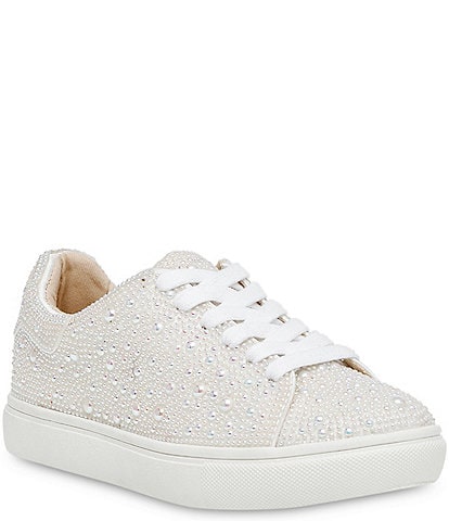 Betsey Johnson Girls' Sidny Pearl Embellished Sneakers (Youth)