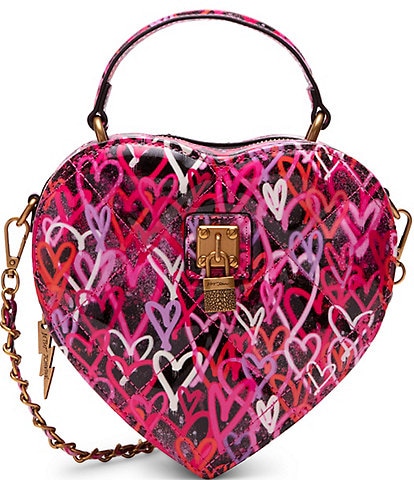 Betsey Johnson Graffiti Heart Crossbody Bag