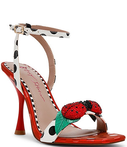 Betsey Johnson Lolla Rhinestone Ladybug Dress Sandals