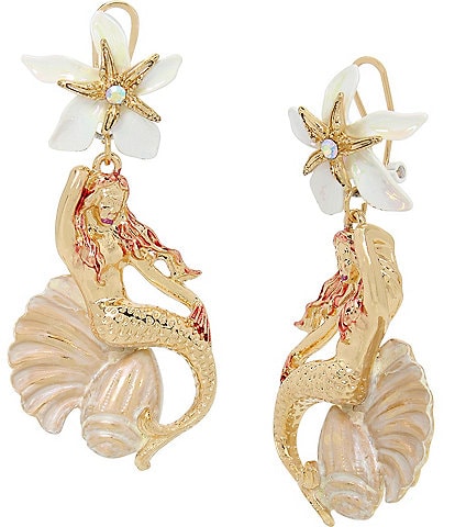 Betsey Johnson Mermaid Drop Earrings