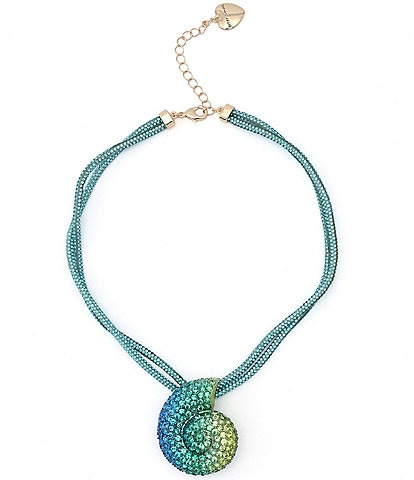 Betsey Johnson Mermaid Jewels Shell Rope Short Pendant Necklace