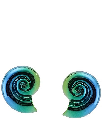 Betsey Johnson Mermaid Jewels Shell Stud Earrings