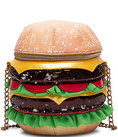 Betsey Johnson Nice Buns Cheeseburger Crossbody Bag